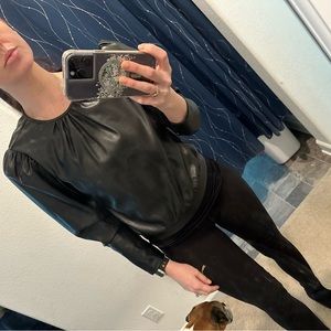 NWT Express faux leather long sleeve